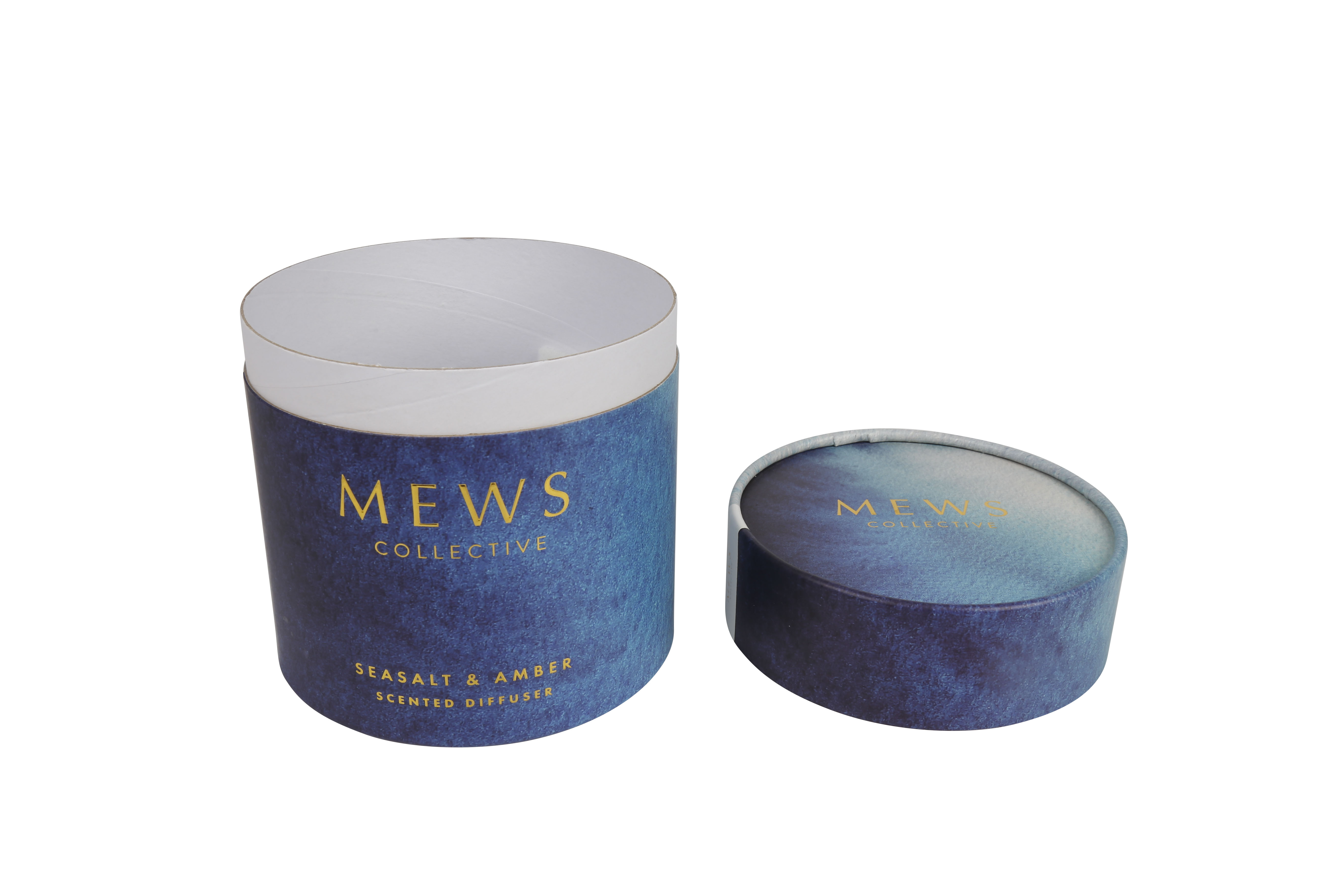 High quality fancy matte paper candle box cardboard round tube customized logo packaging box for candle