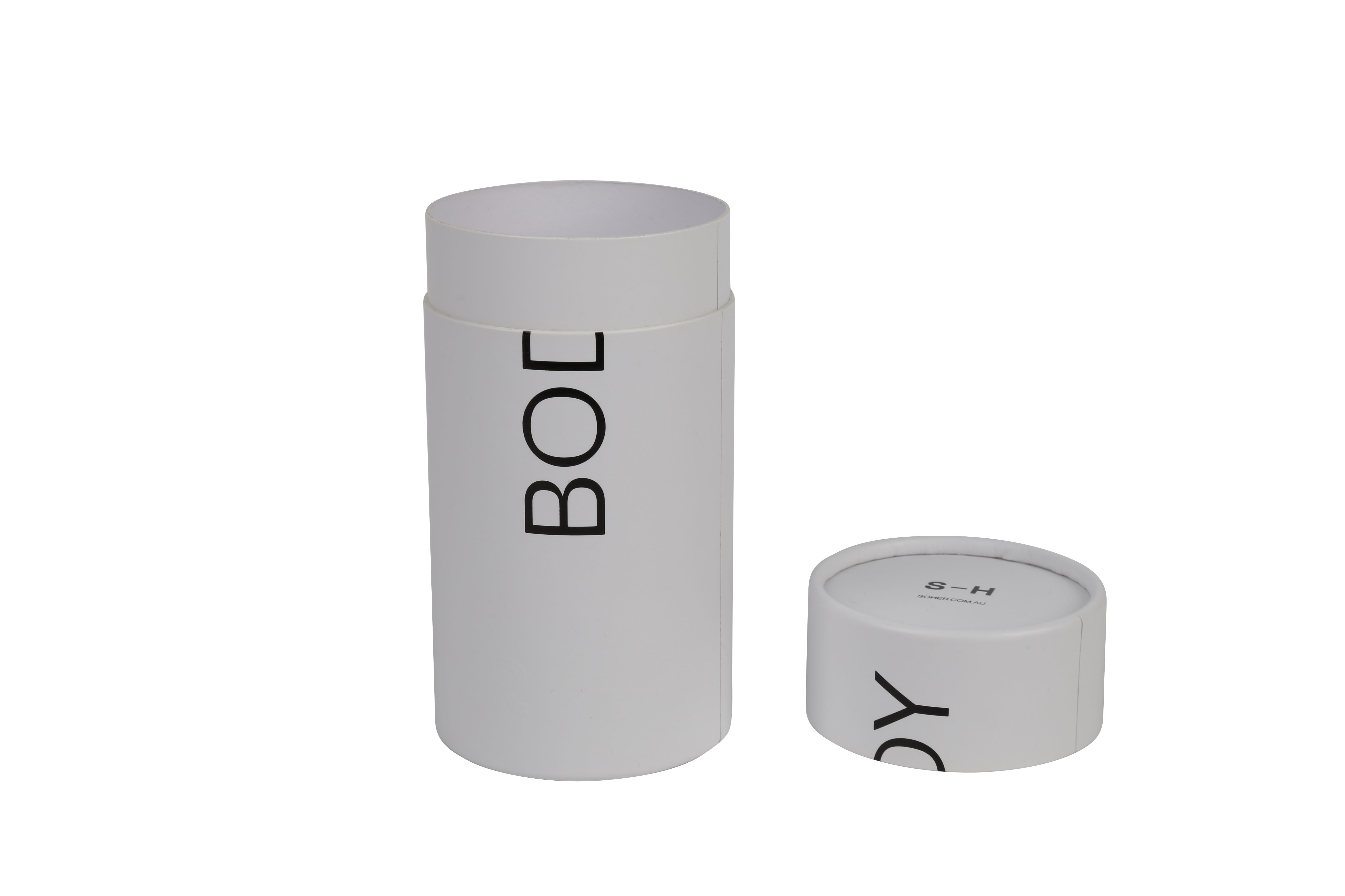 OEM paper tube coated paper matte film laminated white paper tube with custom logo