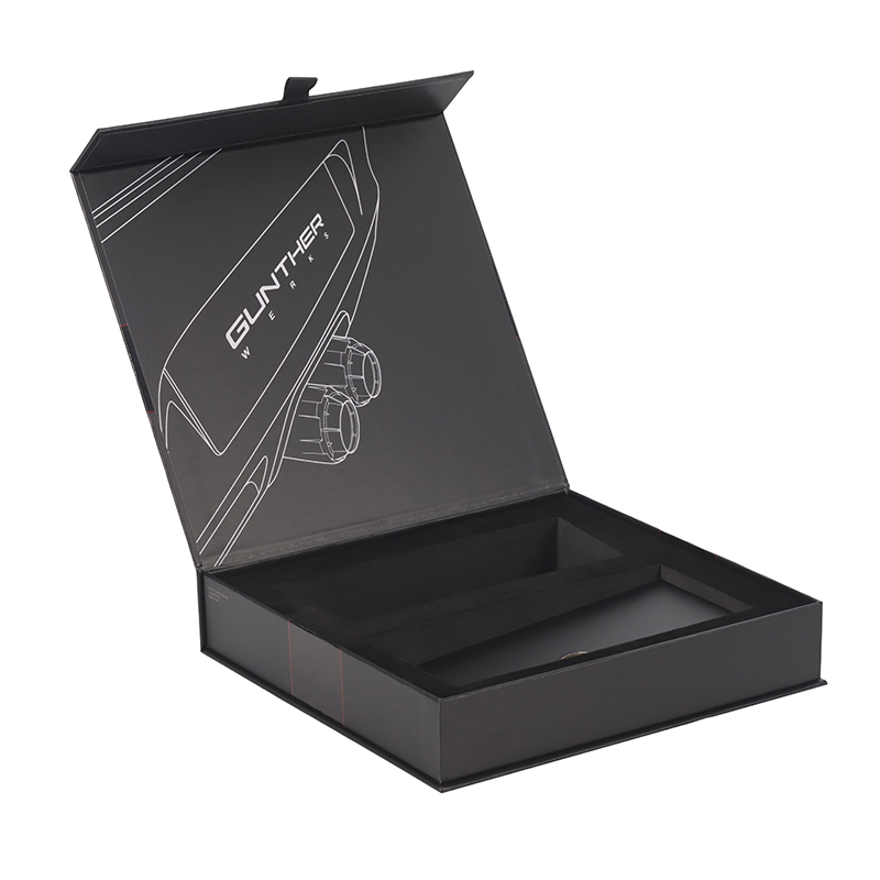 Wholesale custom large black magnet gift box magnetic closure hard rigid cardboard packaging box luxury clothing paper box with logo