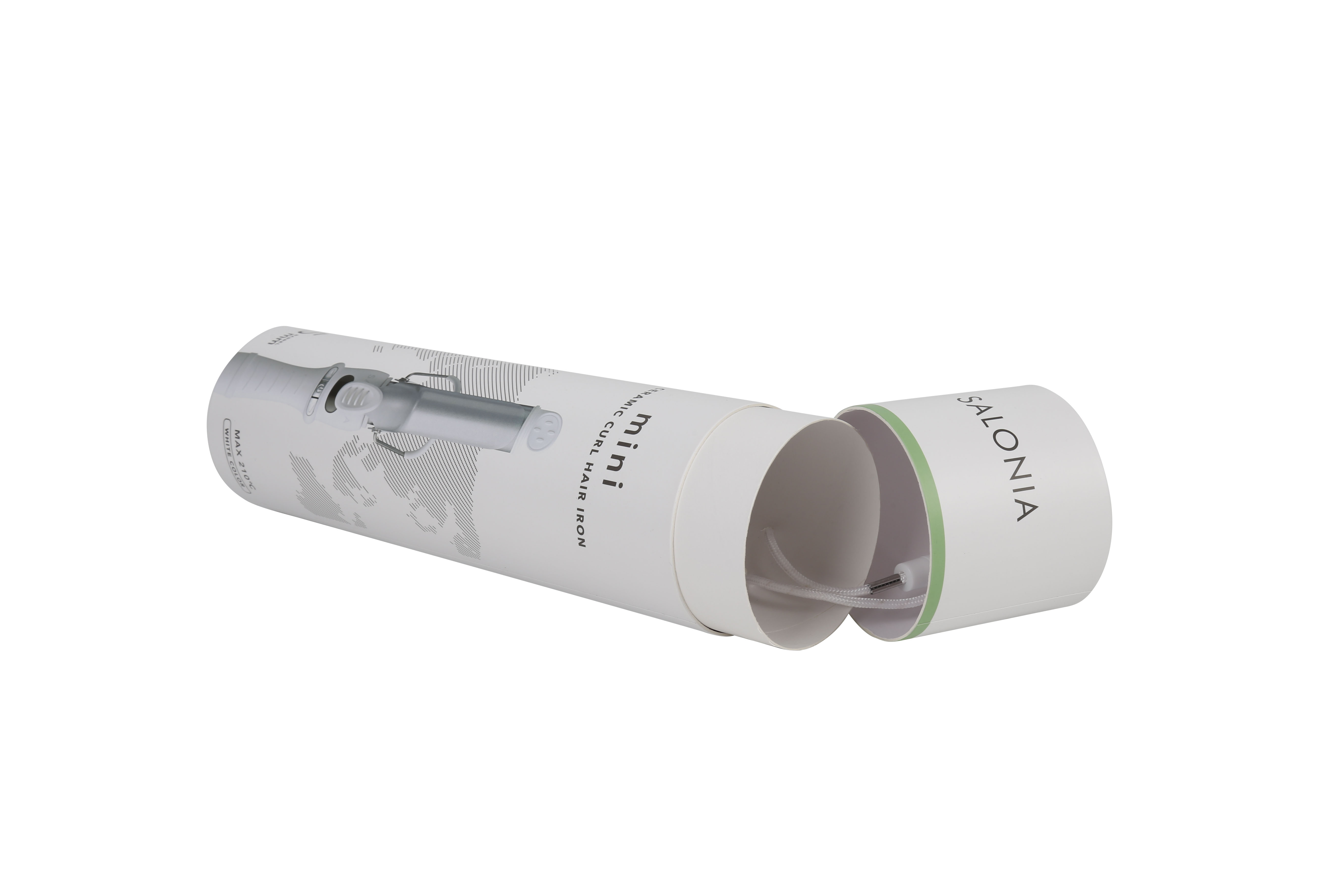 Long custom white biodegradable paper tube hair iron packaging box cylinder wine boxes