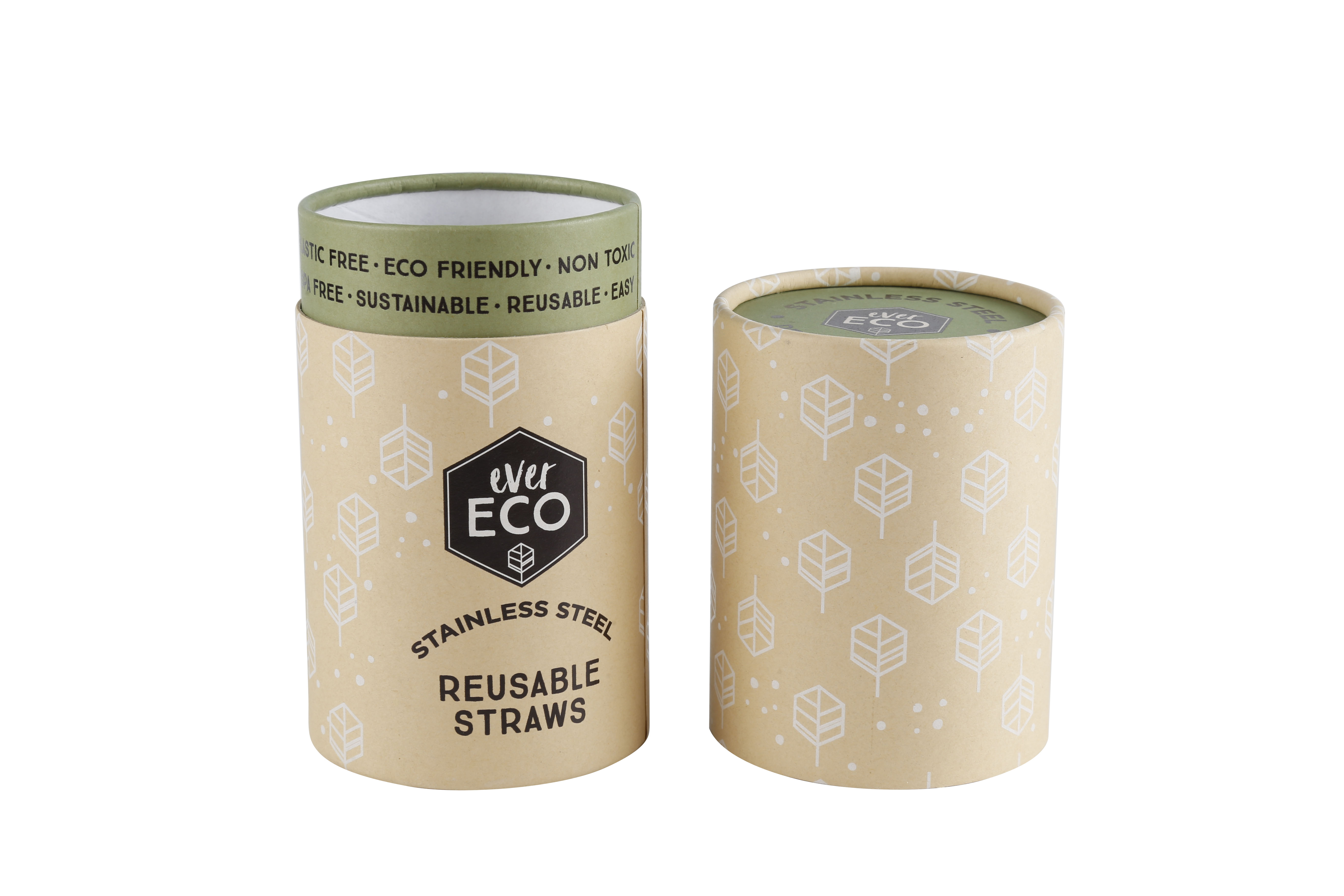 High quality eco friendly material round cylinder box white paper cardboard tube packaging