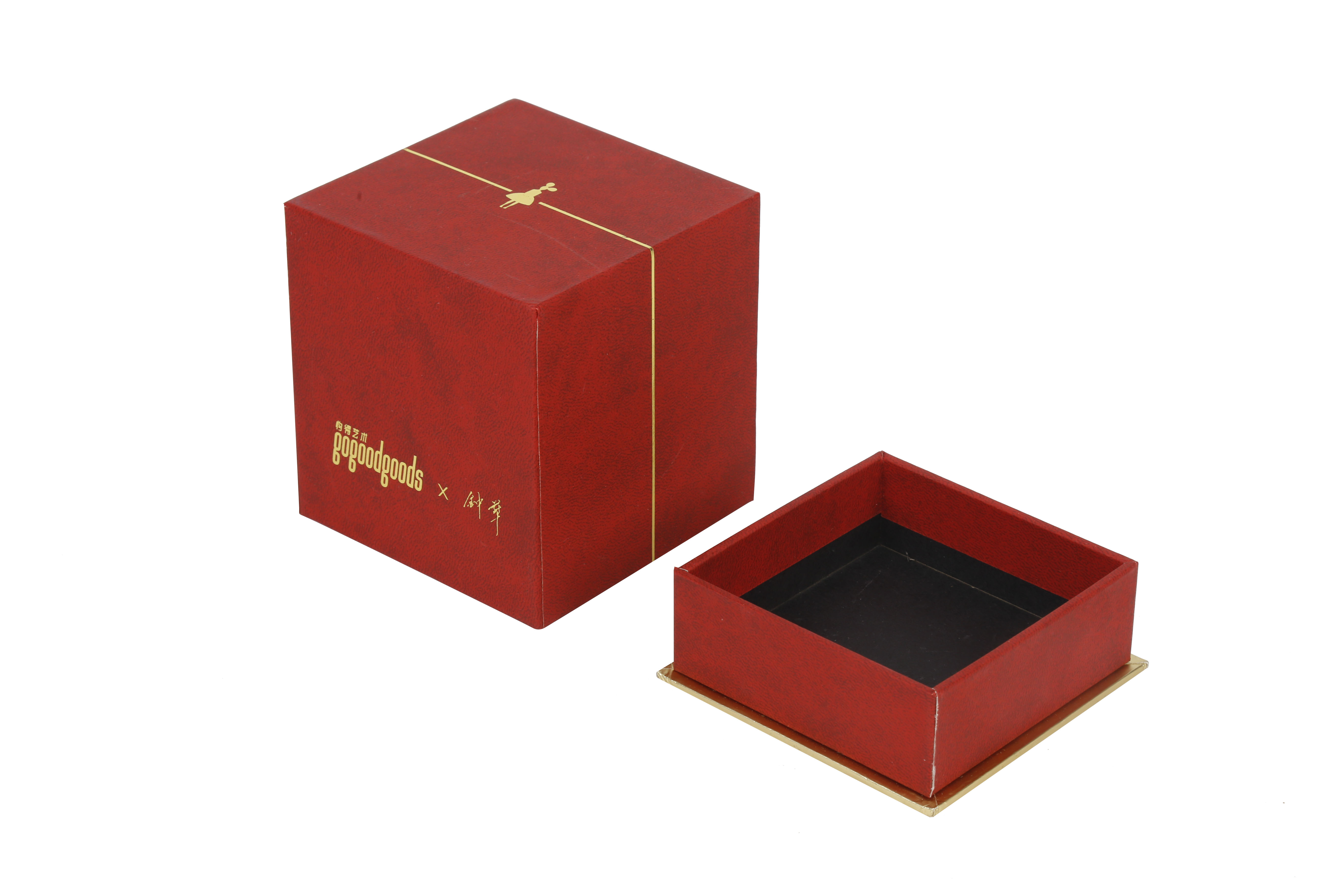 High end custom single paper cardboard packaging box lid and base gift box