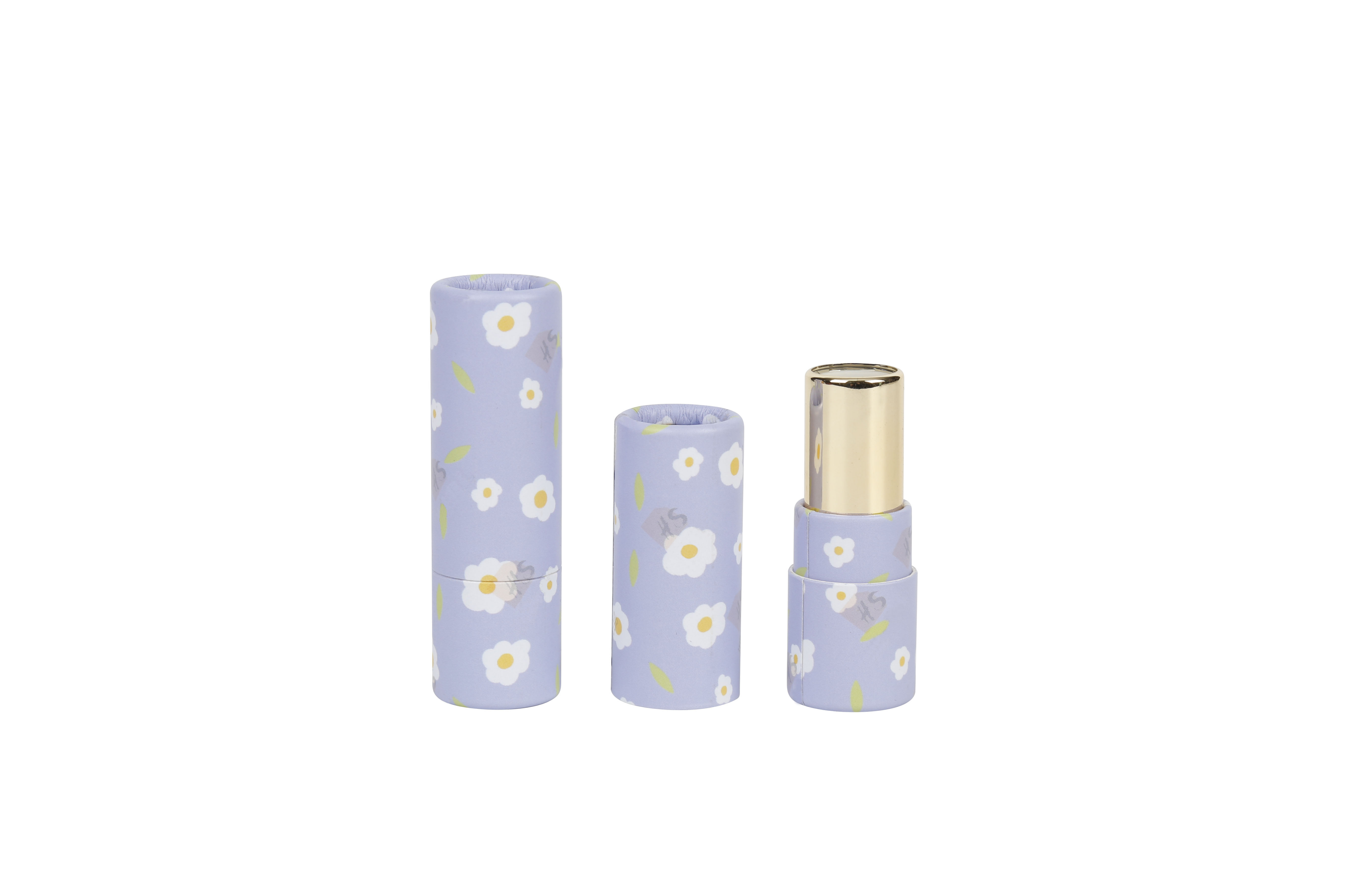Eco mini paper empty lip gloss cylinder box custom 10ml 5ml kraft lip balm tubes for lip balm