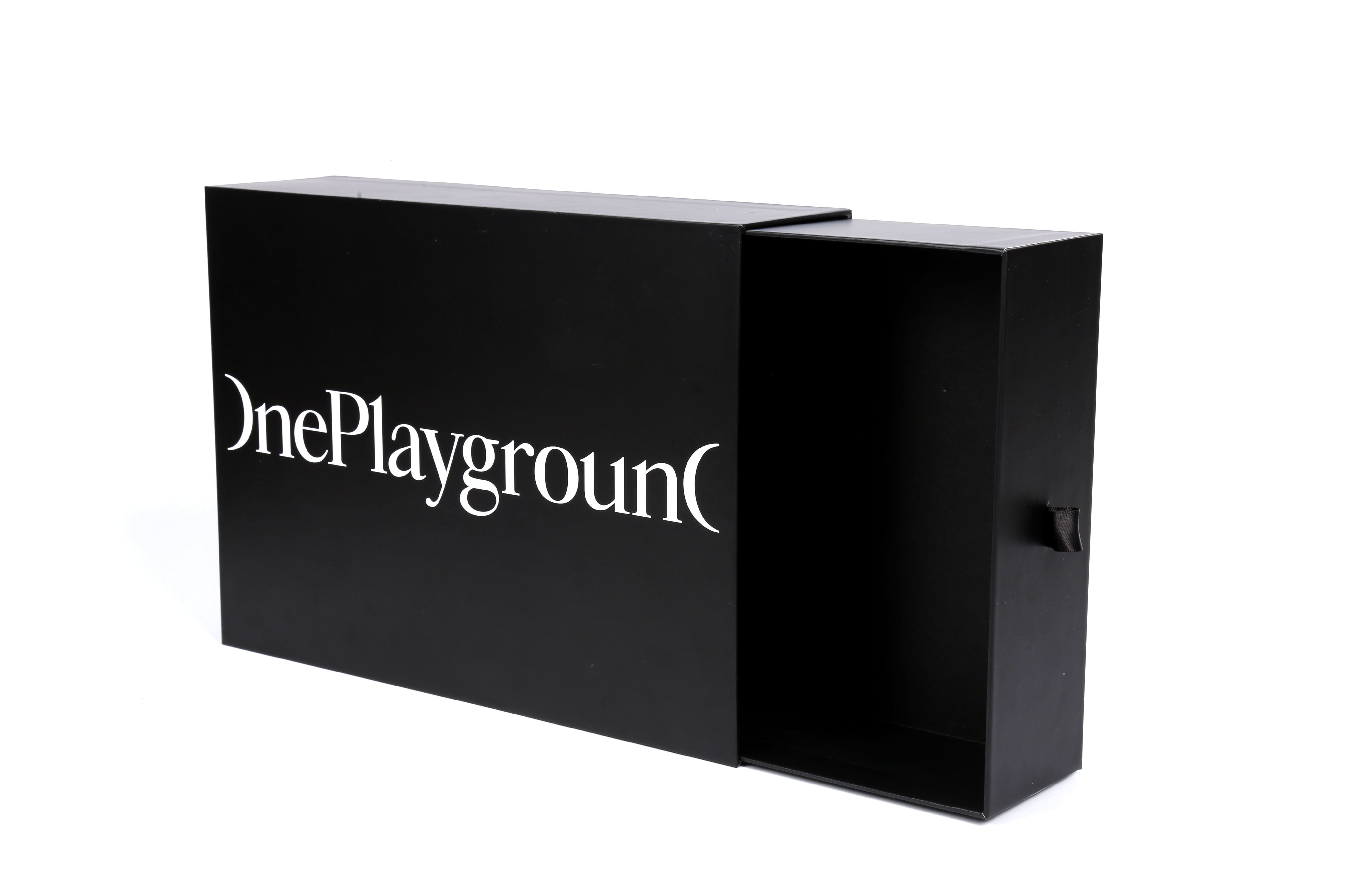 custom logo luxury drawer box rigid cardboard gift  box black color shipping box