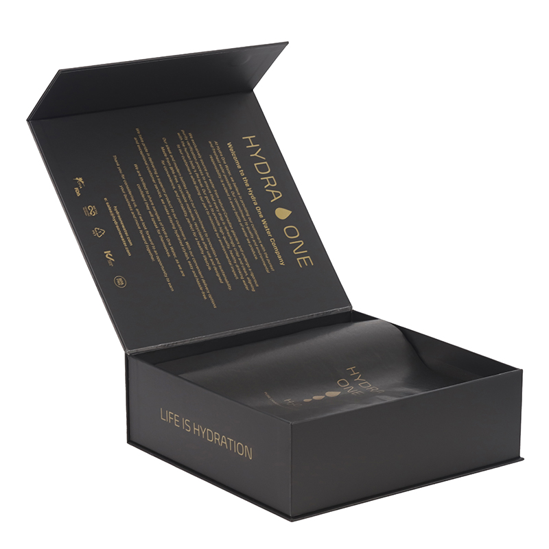 Wholesale large black custom logo gift box magnetic closure hard rigid cardboard packaging box luxury clothing paper box
