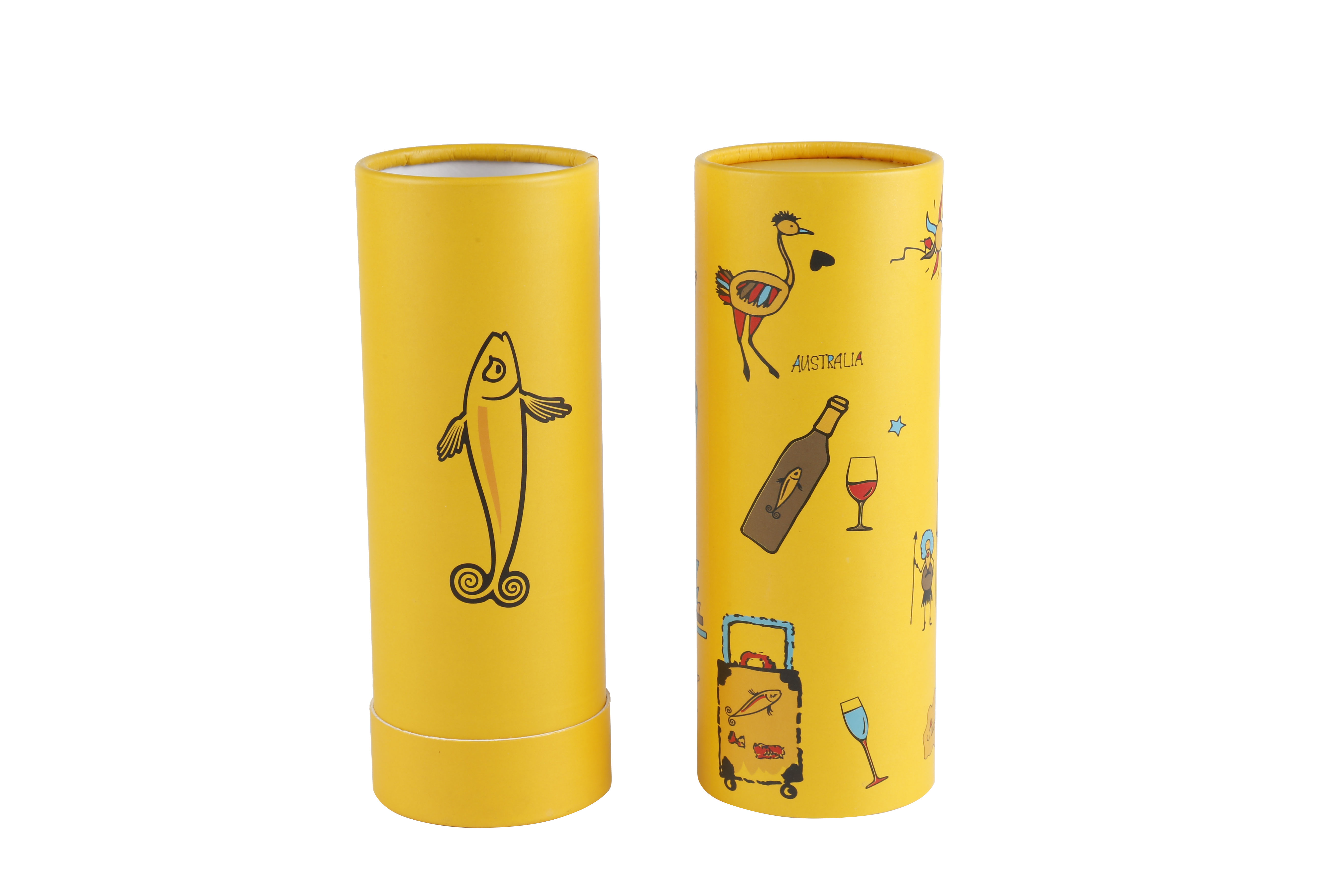 Hot selling paper round boxes cylinder box coating cardboard mouse pad packaging box black tube
