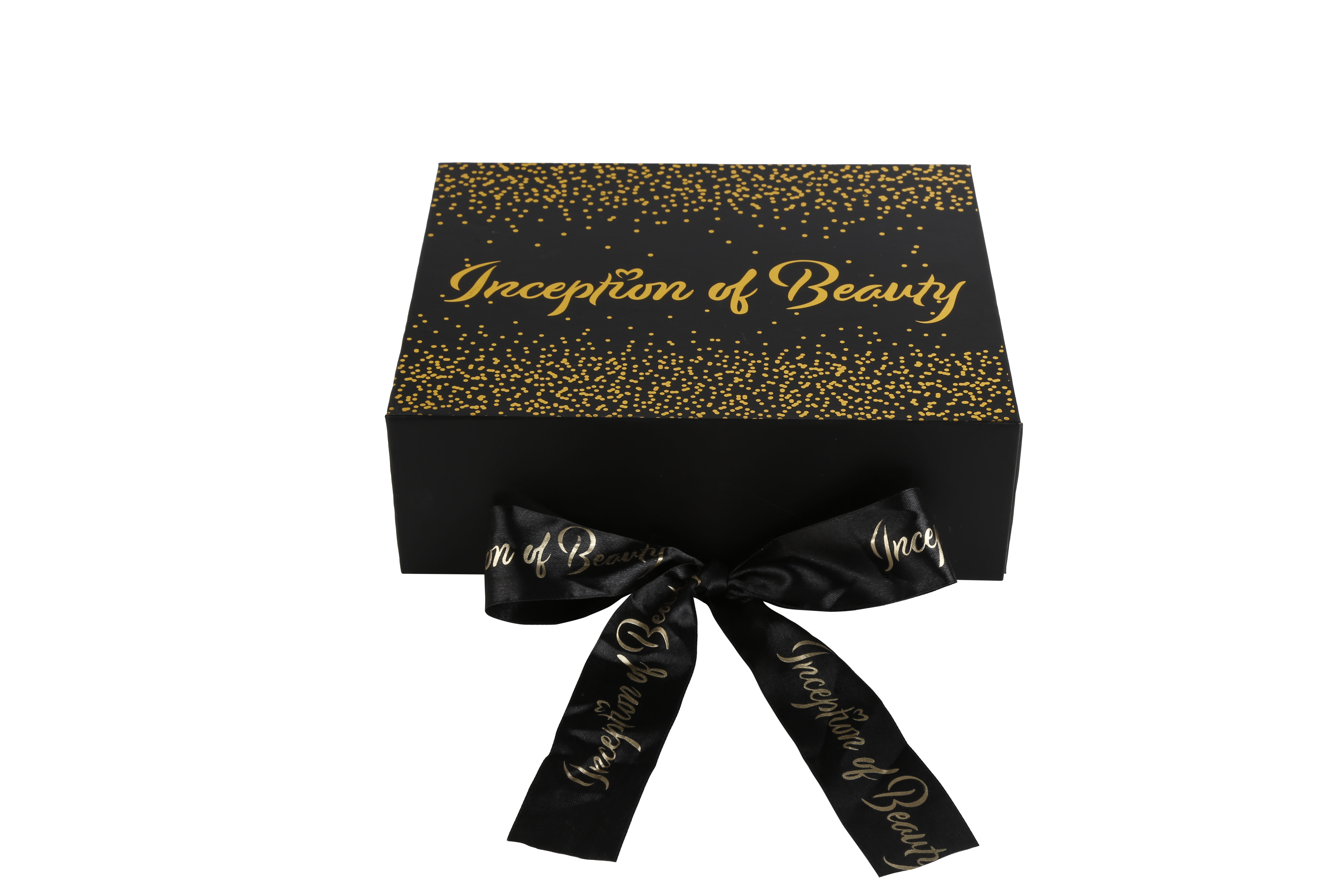 HOT Luxury Magnetic Gift Box Packaging Ribbon Handle Folding Custom Logo Hard Rigid Cardboard Paper Black Pink Clothing Insert