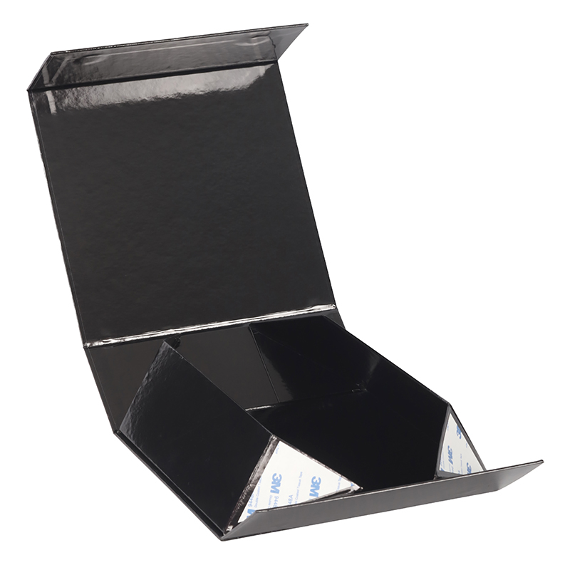 Custom black large folding magnetic gift box luxury foldable rigid cardboard packaging box clothing paper box for wedding dress