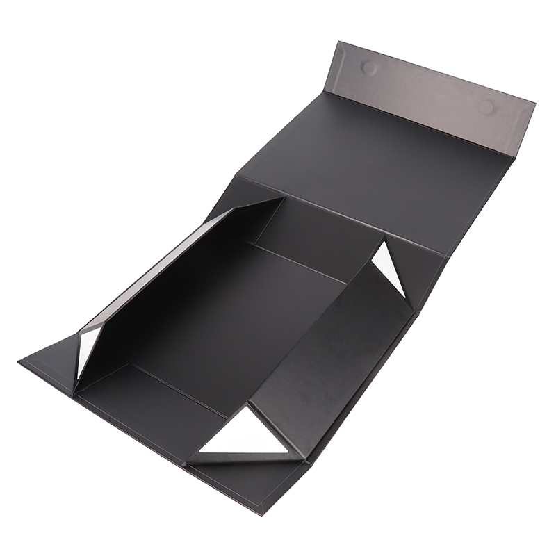 Custom Luxury Folding Magnetic Gift Box Black Foldable magnet Hard Rigid Cardboard Packaging Box Clothing Shoe Paper Box