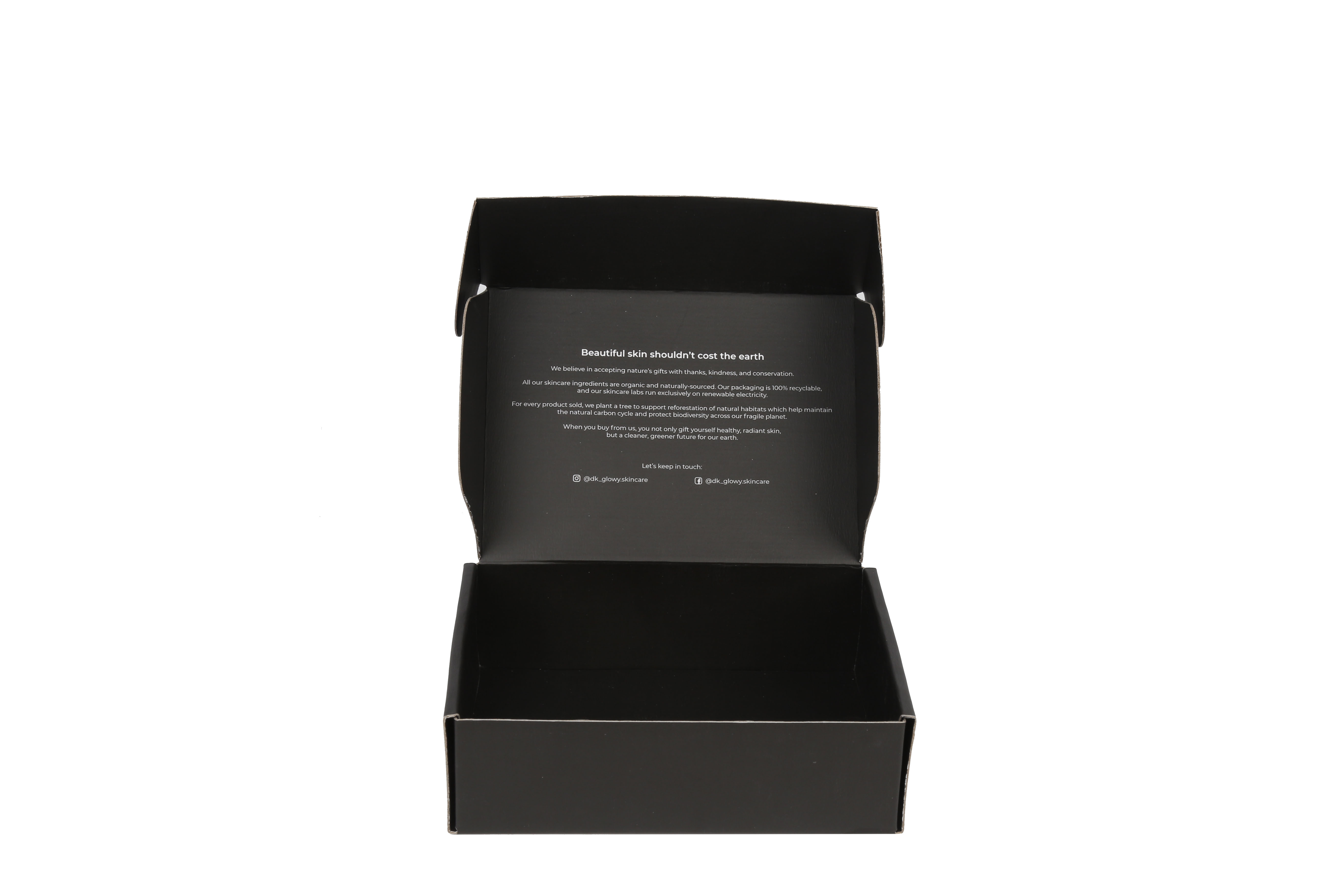 Ecommerce corrugated tuck top skincare mailer box recycled clothing packaging boxes black shipping box custom logo