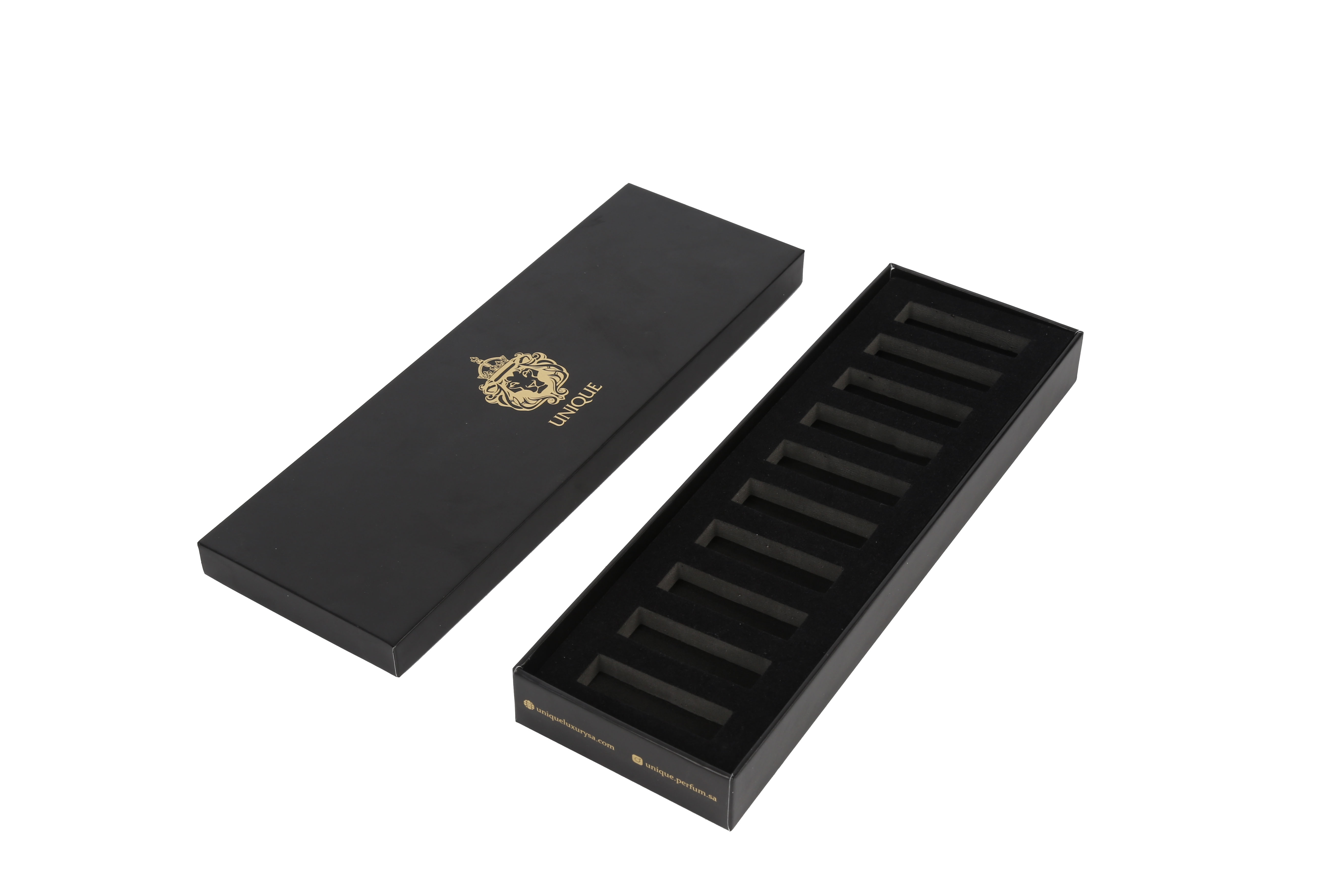 customize lid base box perfume sample box rigid perfume box packaging