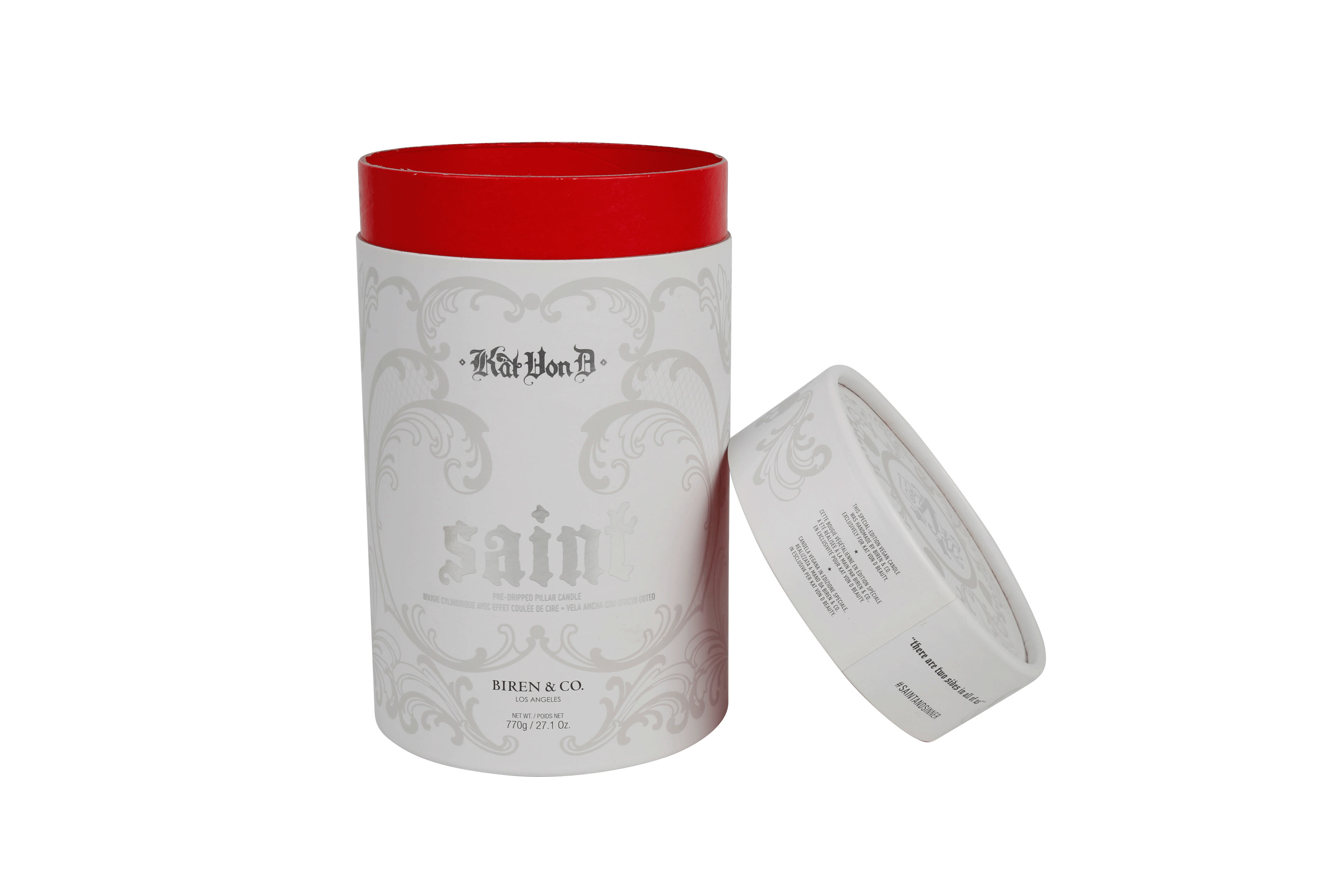 High quality wholesale silver foil stamping logo OEM design paper tube packaging box
