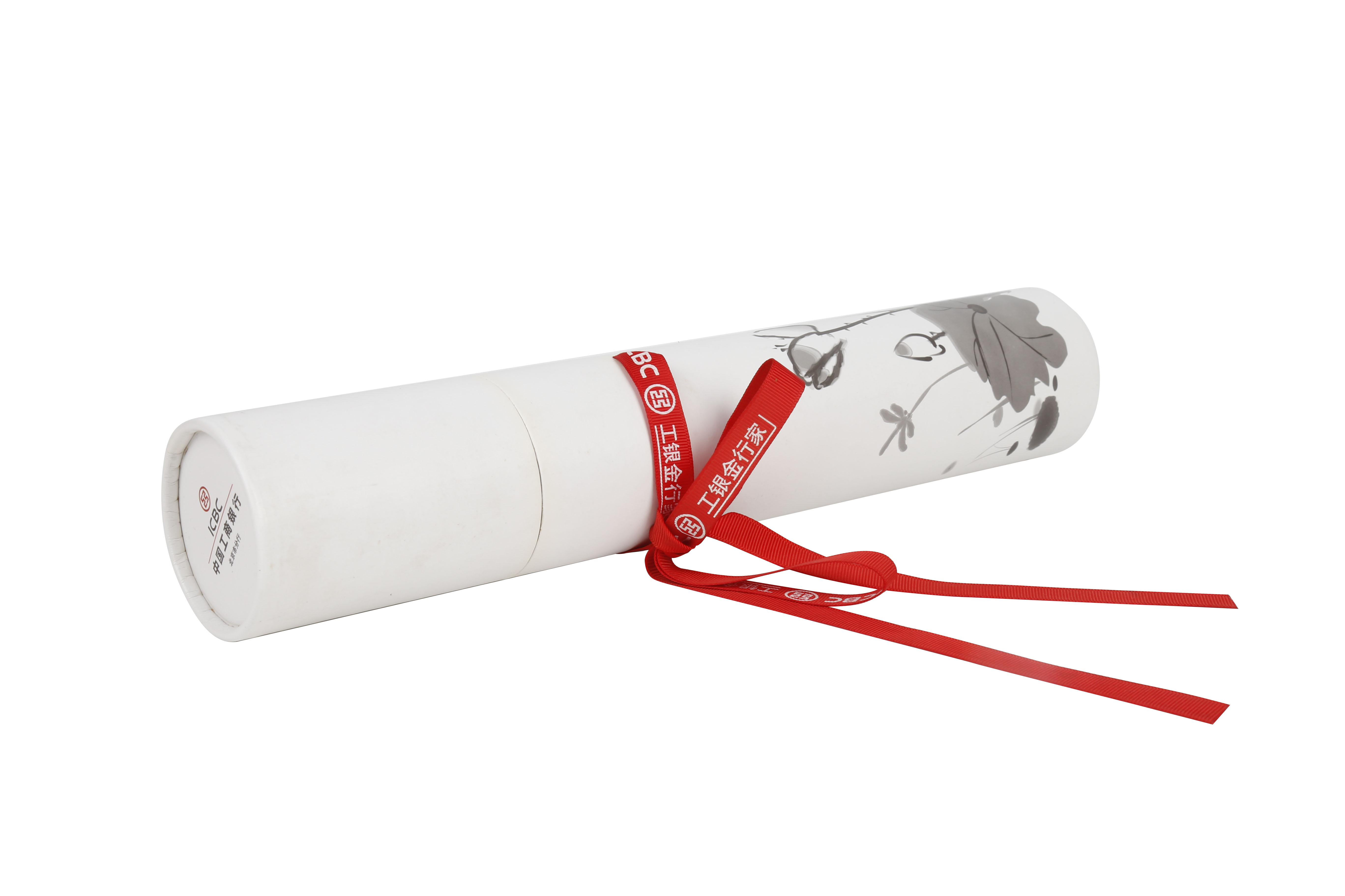 custom white biodegradable paper tube long cylinder package