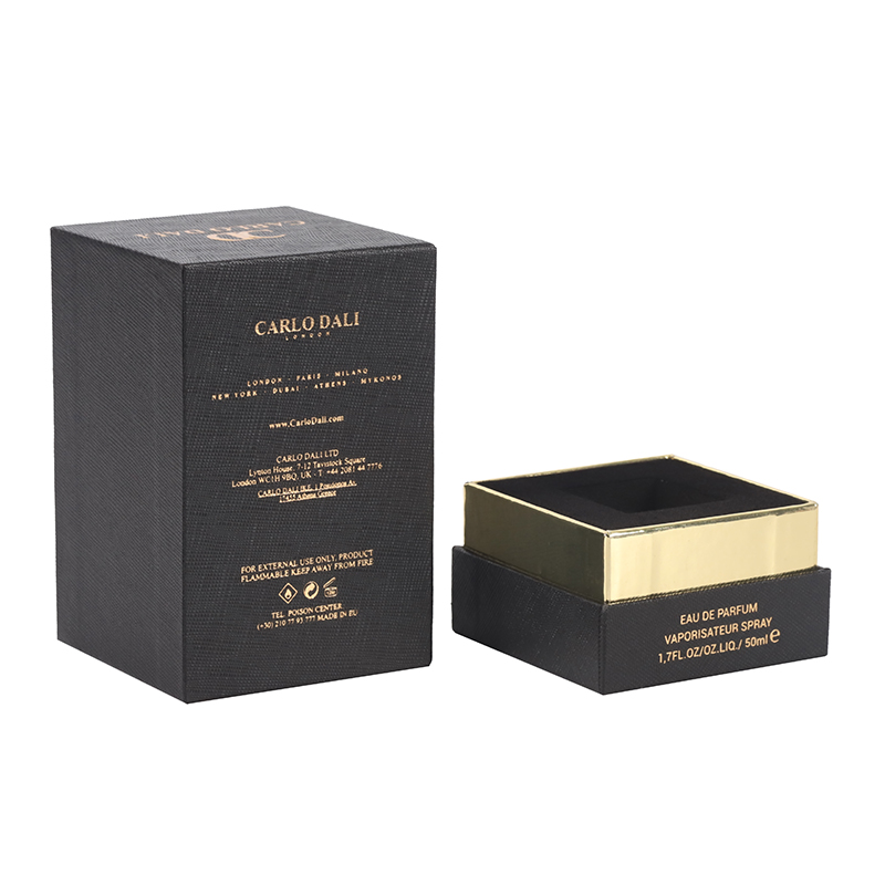 Custom design 50ml empty simple recycle perfume bottle packaging box luxury cosmetic paper hard box for perfume