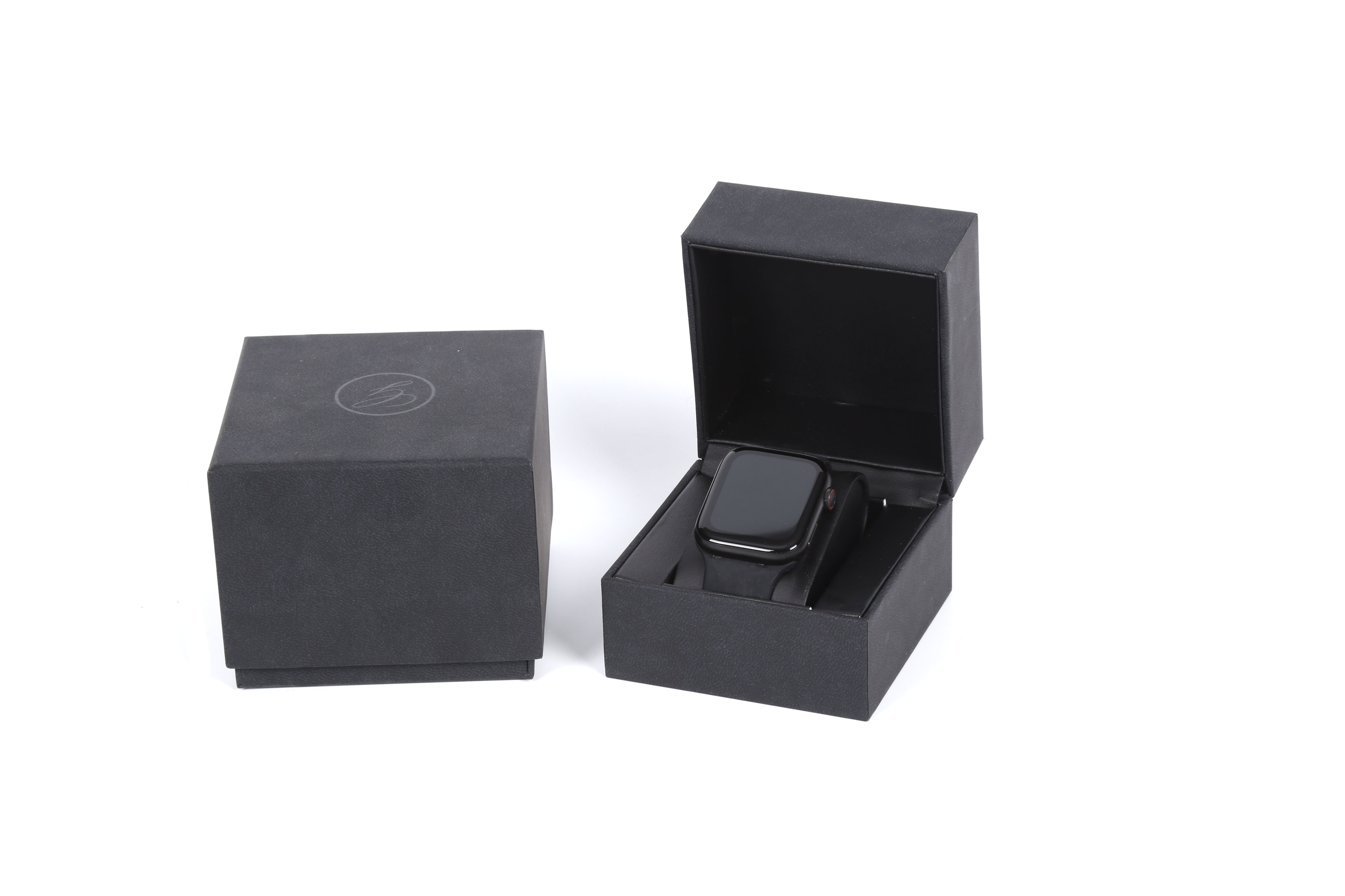 Recyclable Custom High Quality Rigid Cardboard Packaging Black with Plastic box Gift box