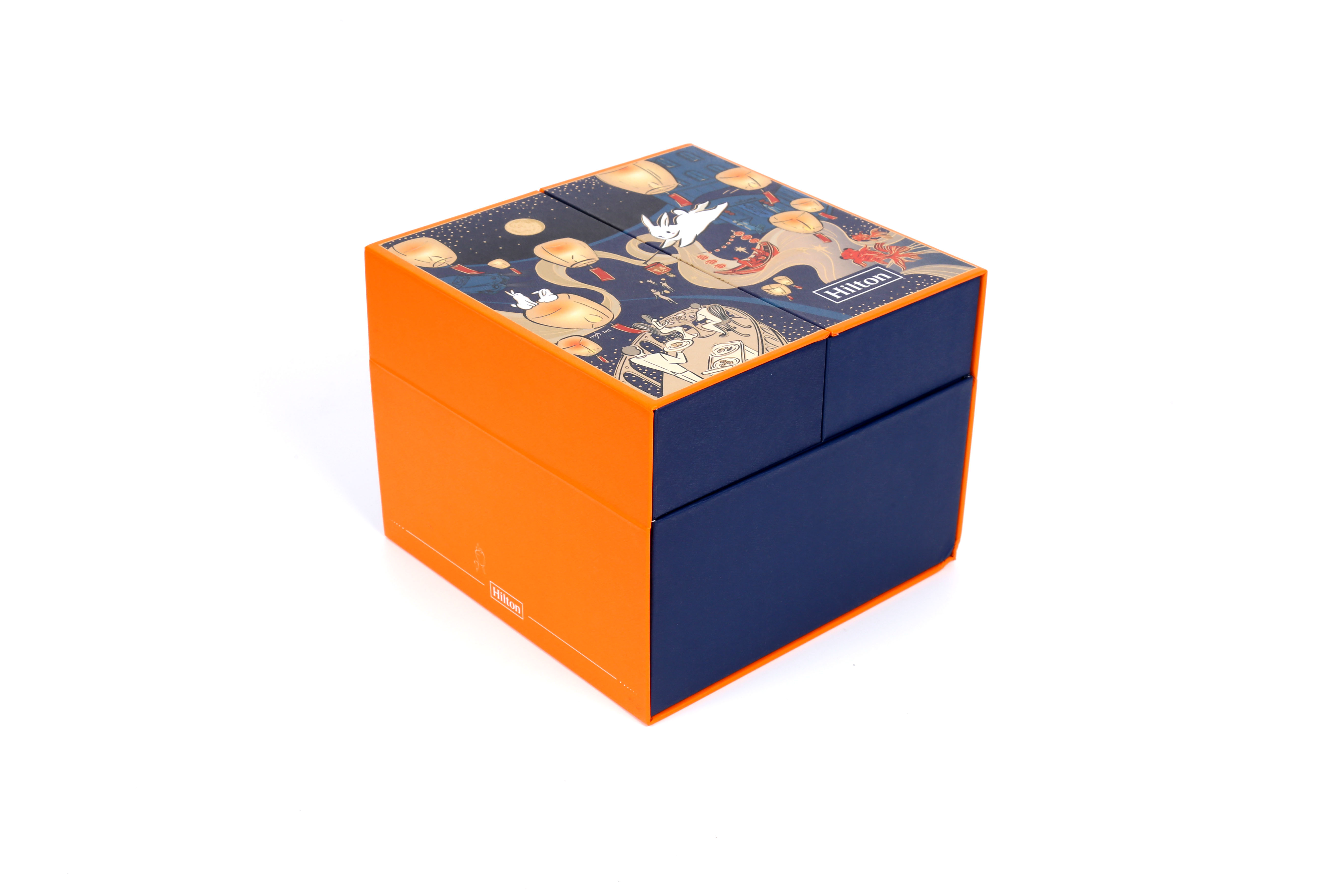 New design rigid  cardboard  luxury tow layer packaging box