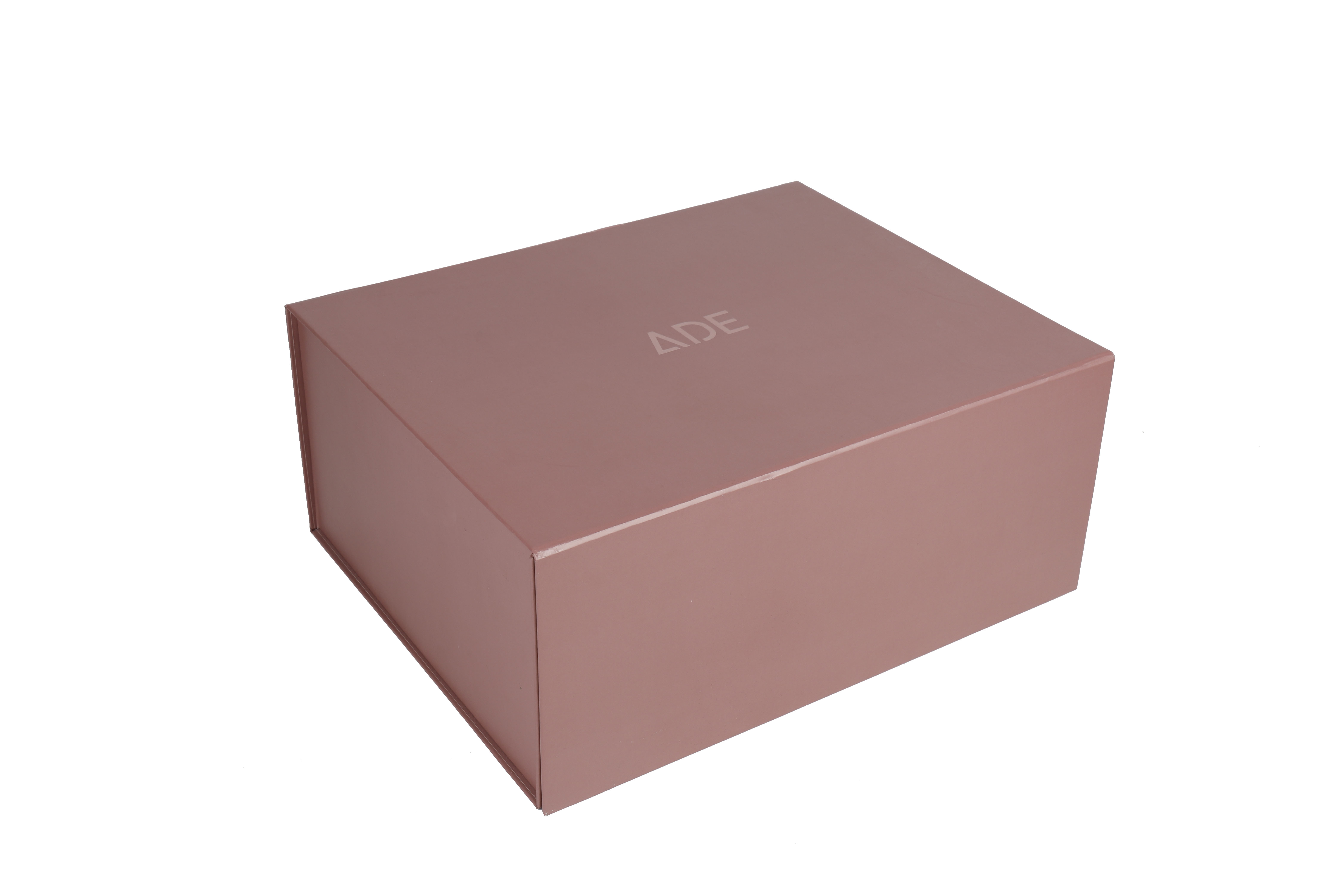 Custom foldable paper pink gift boxes folding cardboard clothing shoe package luxury press on nails packaging box