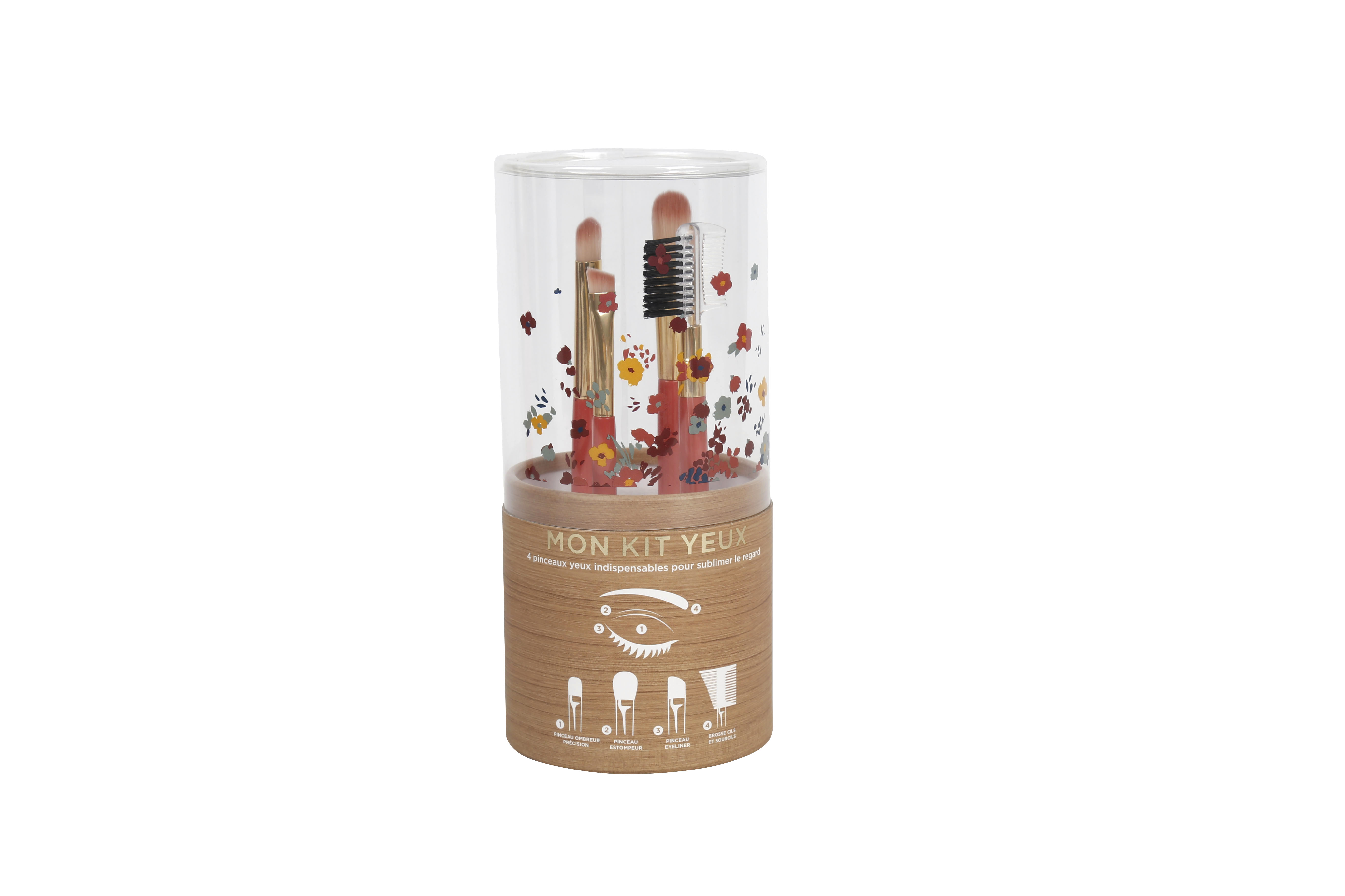 Pre-rolled paper tube box with customized design clear PVC lid for packing brushes