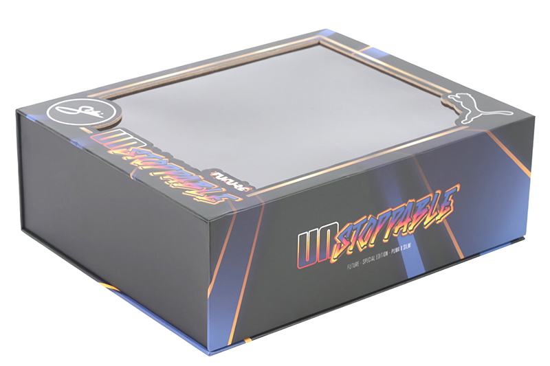 Customize magnatic box  rigid  cardboard box  with clear window