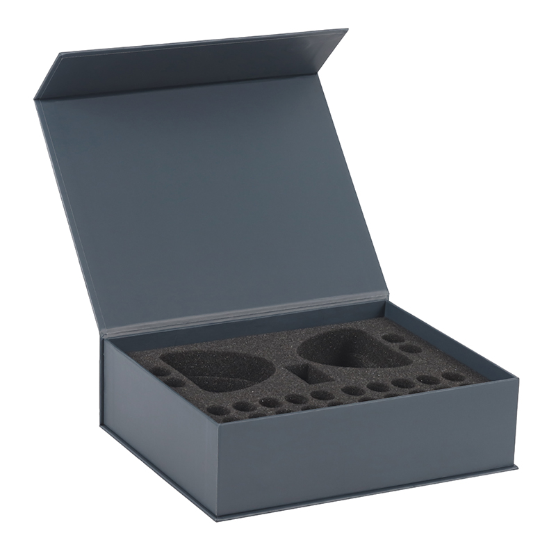 Wholesale large black custom magnet gift box magnetic closure hard rigid cardboard packaging box luxury wig paper box with logo
