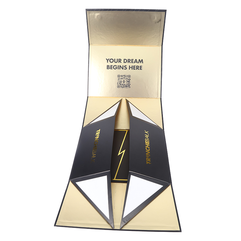 Custom Luxury Folding Magnetic Gift Box Black Foldable magnet Hard Rigid Cardboard Packaging Box Clothing Shoe Paper Box
