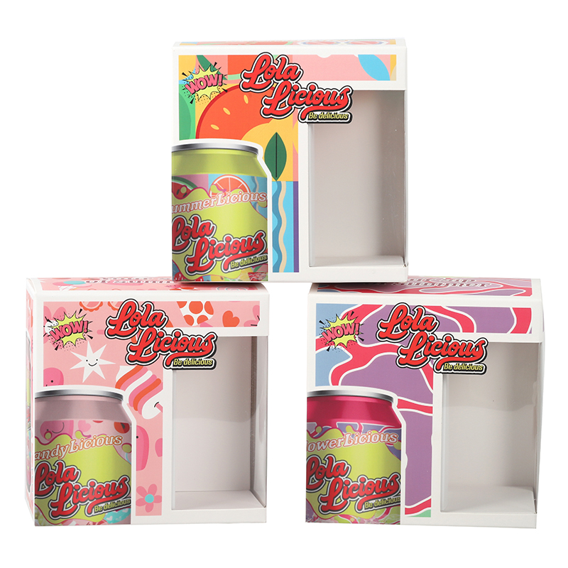 High quality custom design  paper drink box  packaging paper box with transparent window front