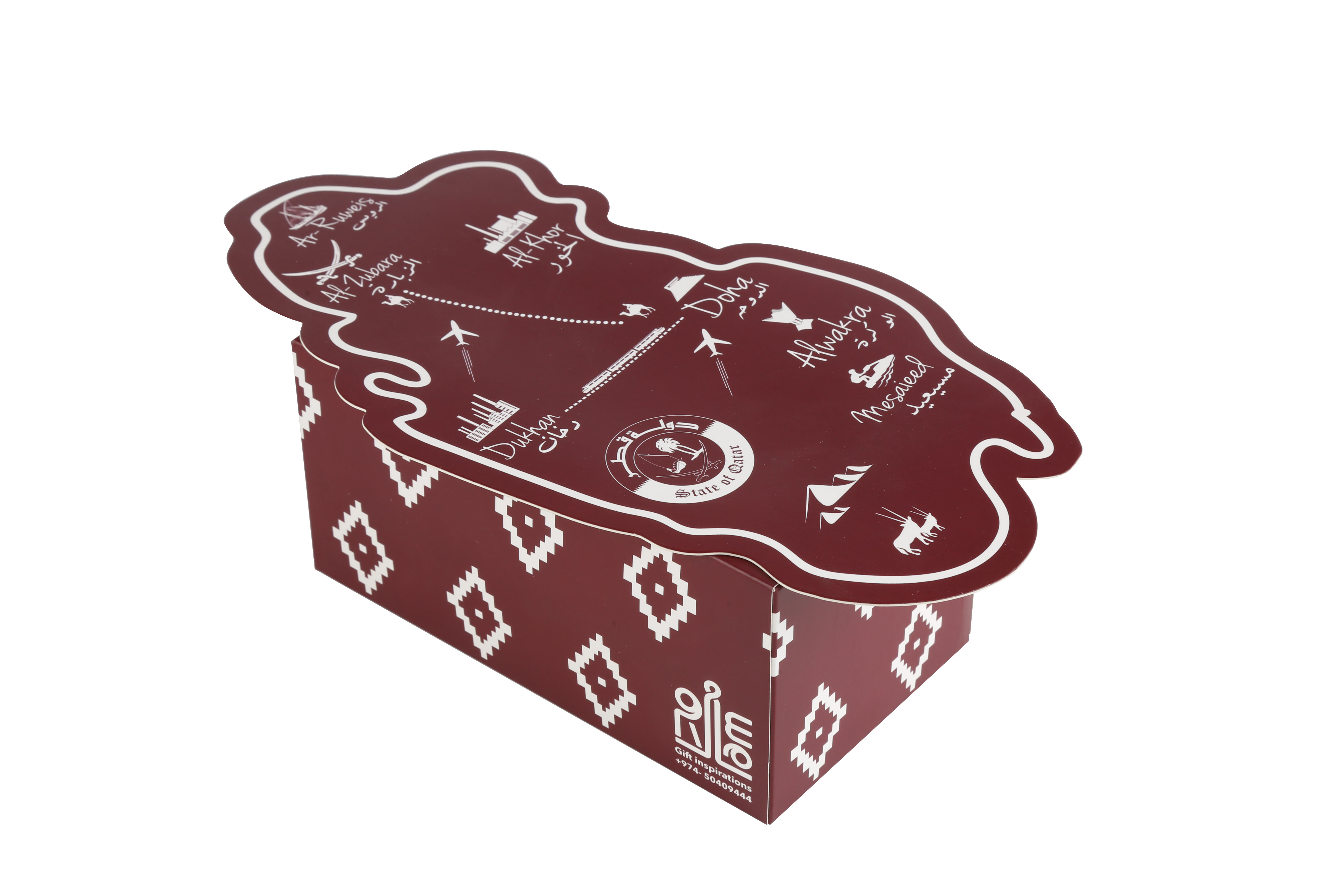 Customize folding paper  card  box   flat shipping  unique shape suppert design box