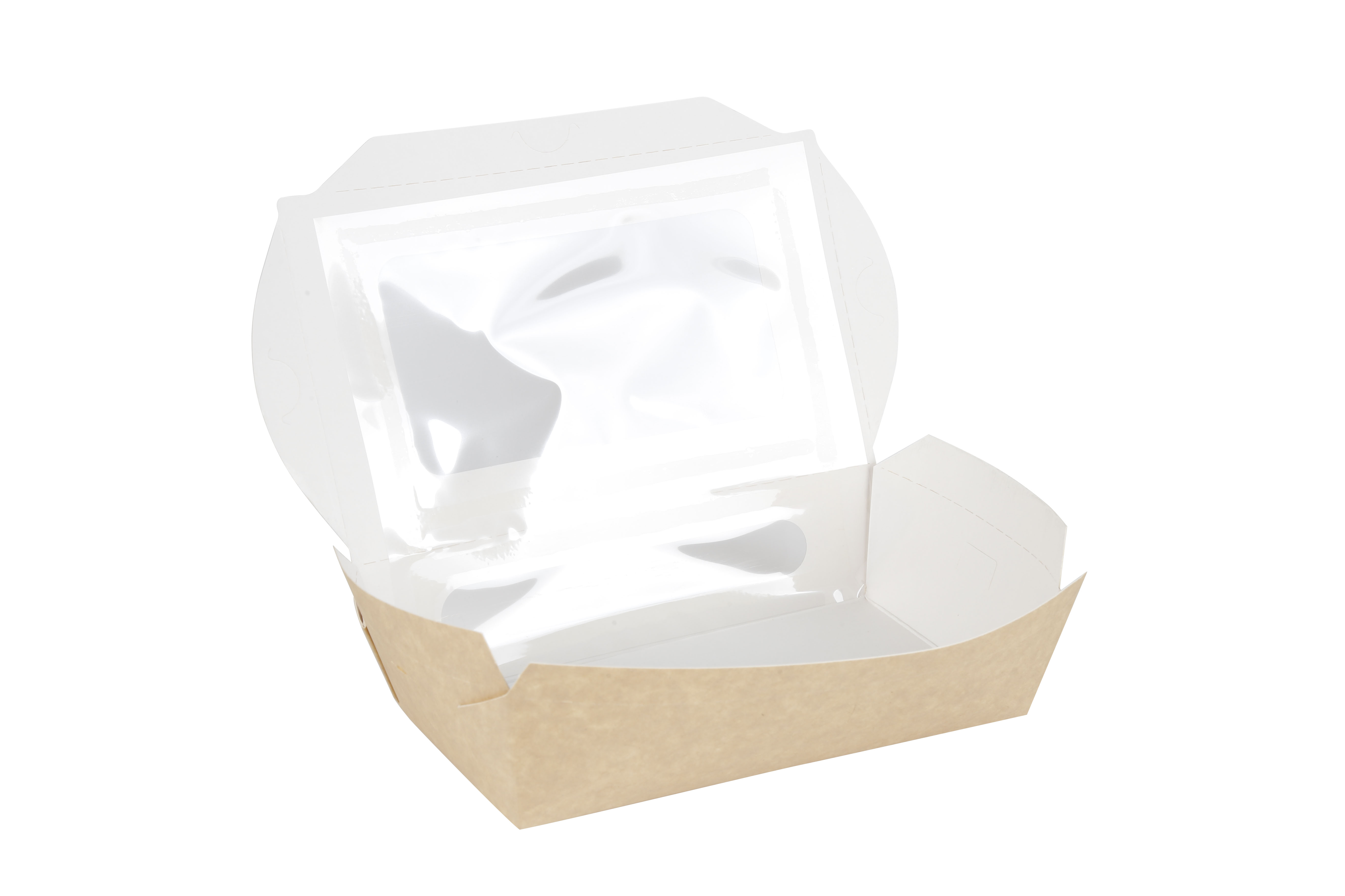 Custom food box card box transparent window food box