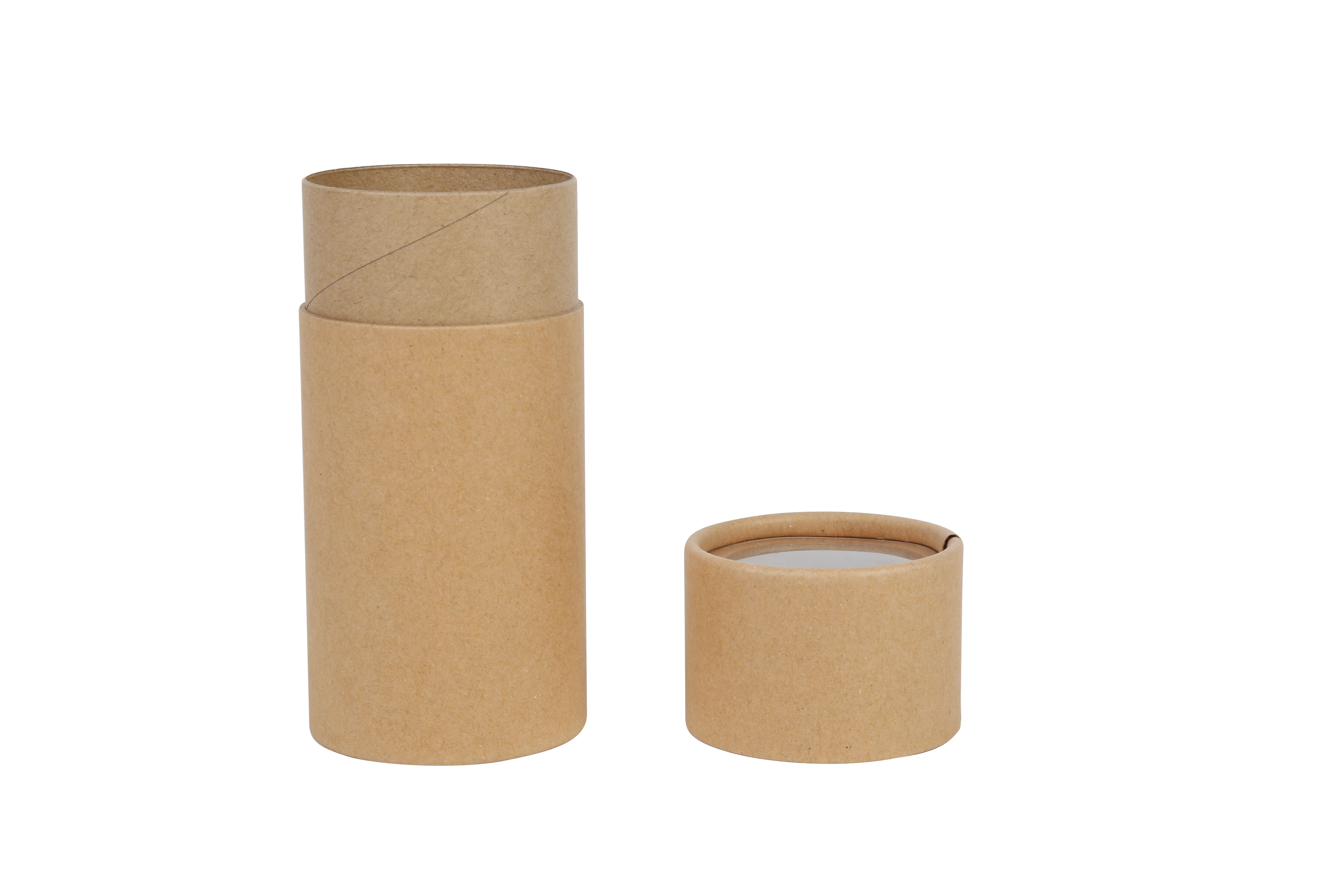 Eco friendly round cosmetic containers cylinder packaging box biodegradable kraft paper tube recycled kraft paper box