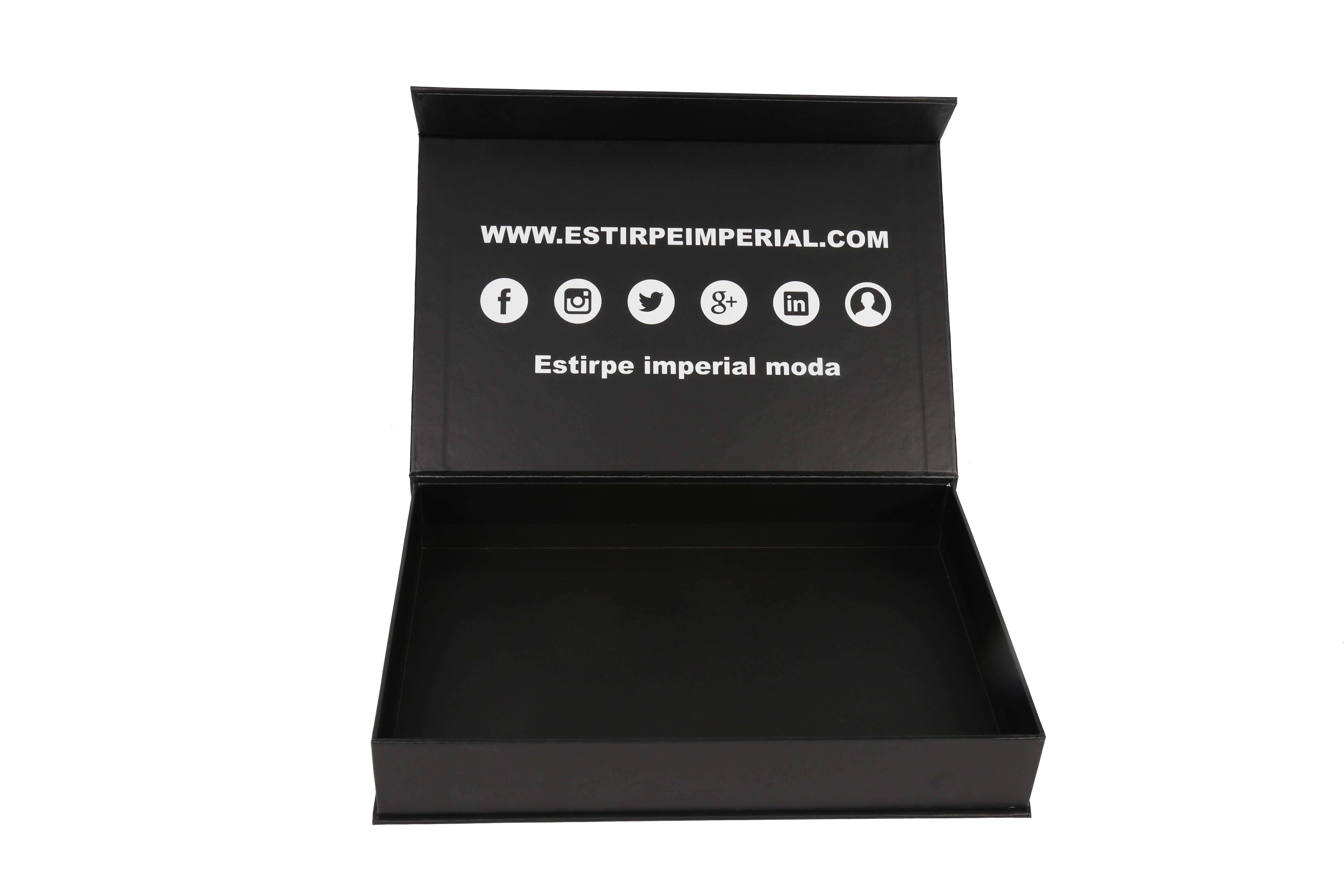 Custom size black luxury magnetic gift package paper box with magnetic
