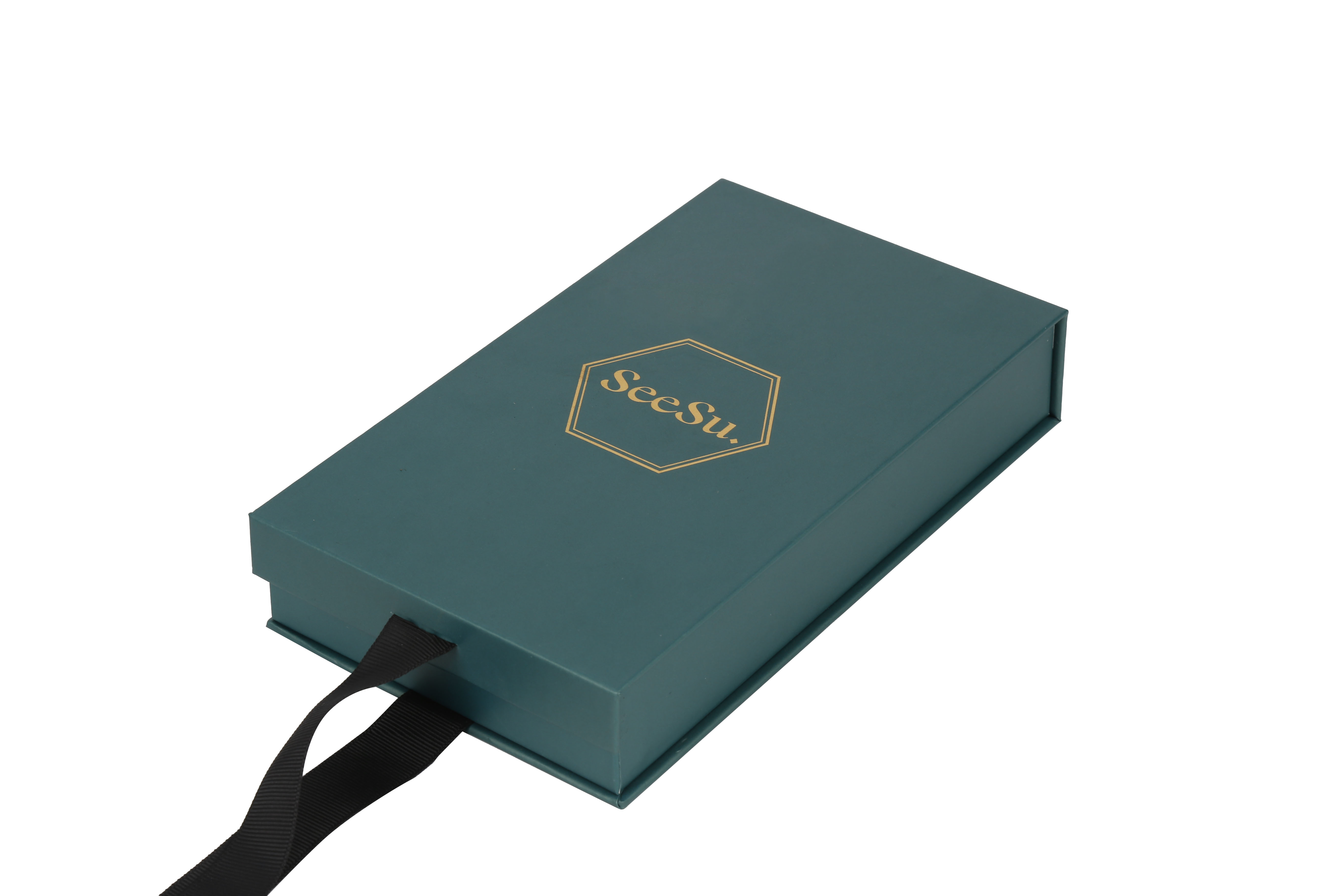 Customized  cardboard box eva cosmetic paper box packaging flap lid magnetic gift boxes with ribbon