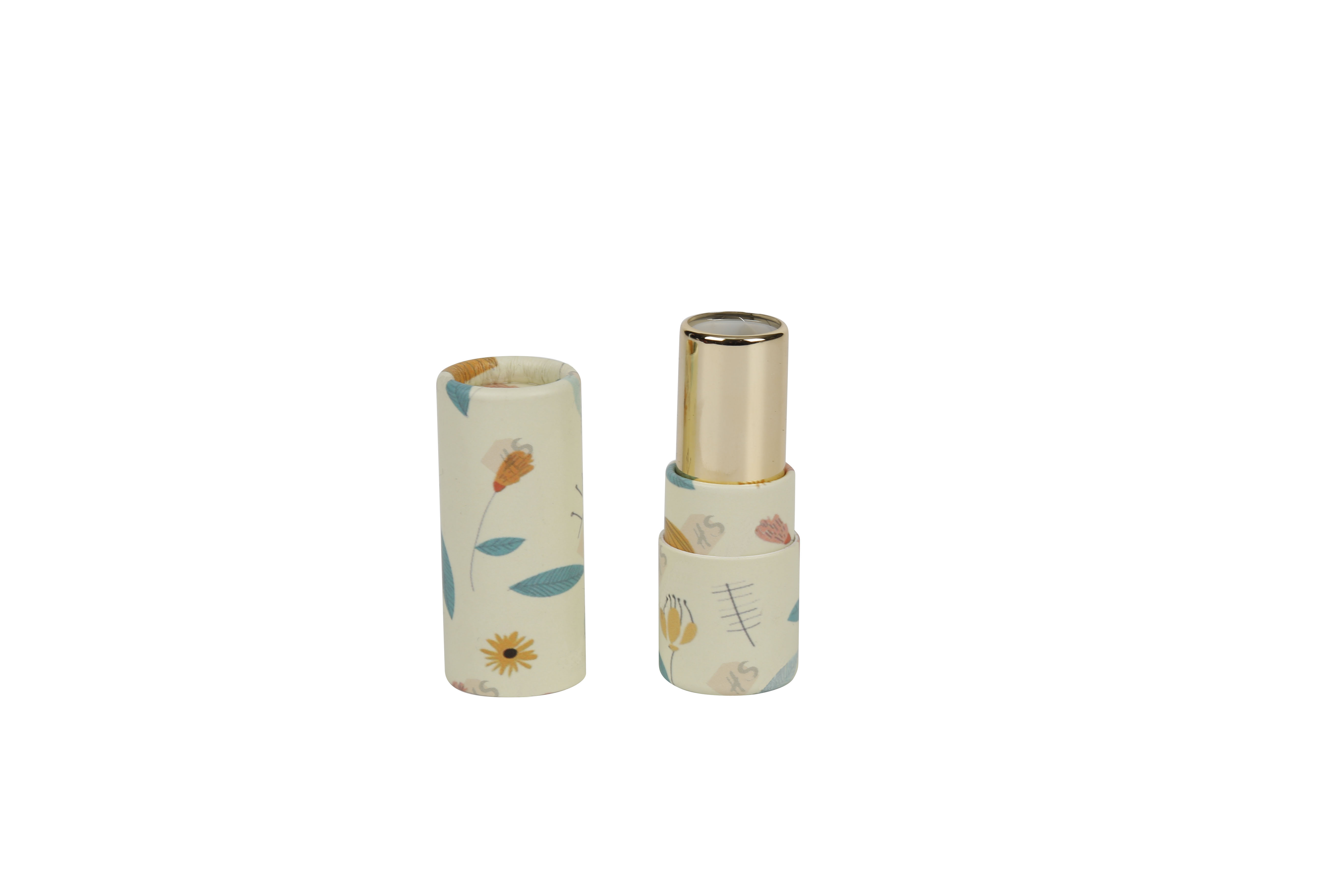 Wholesale custom tube box eco friendly lip balm container cardboard lipstick paper tube for lip balm