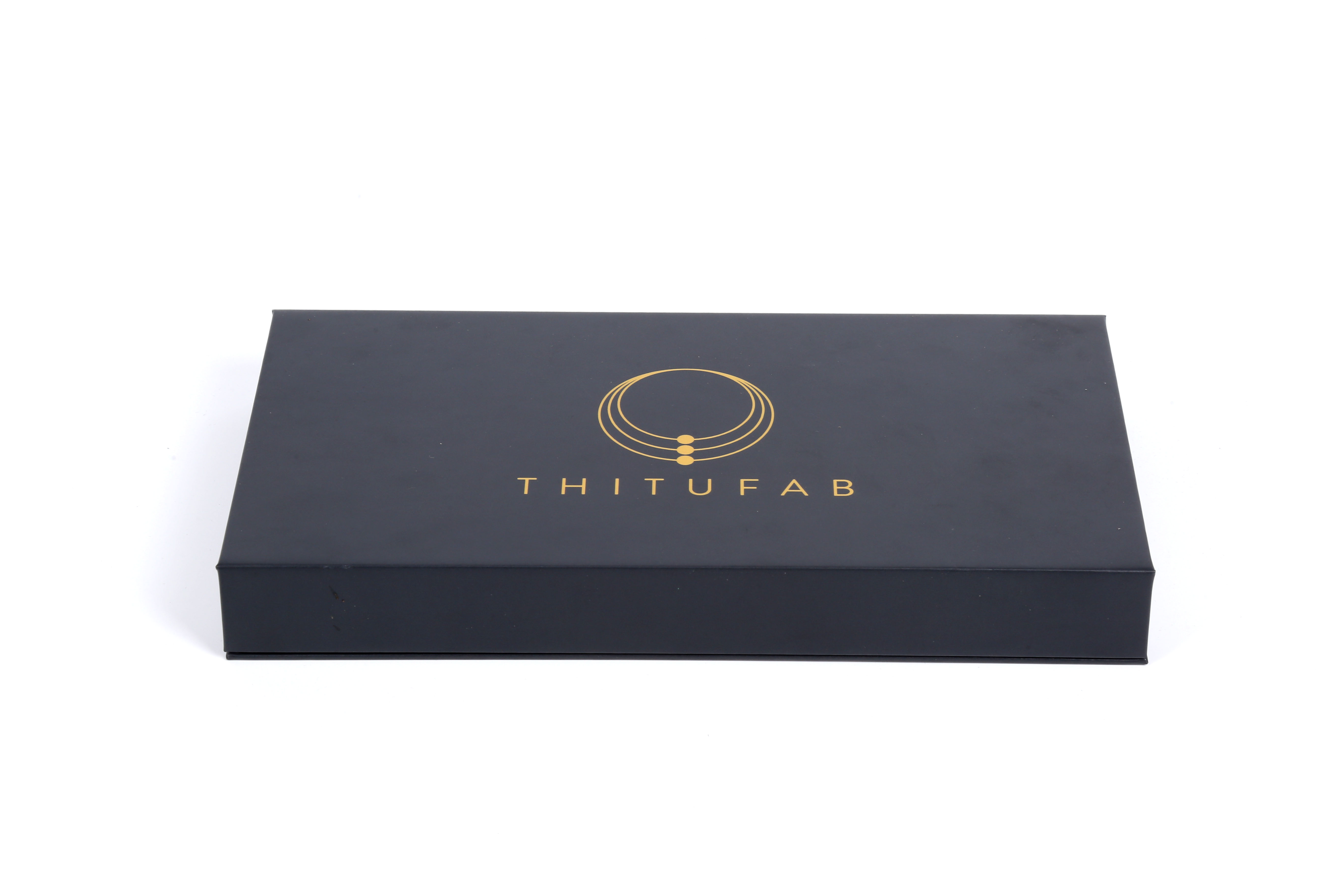 custom logo luxury magnetic box Black color rigid cardboard gift box