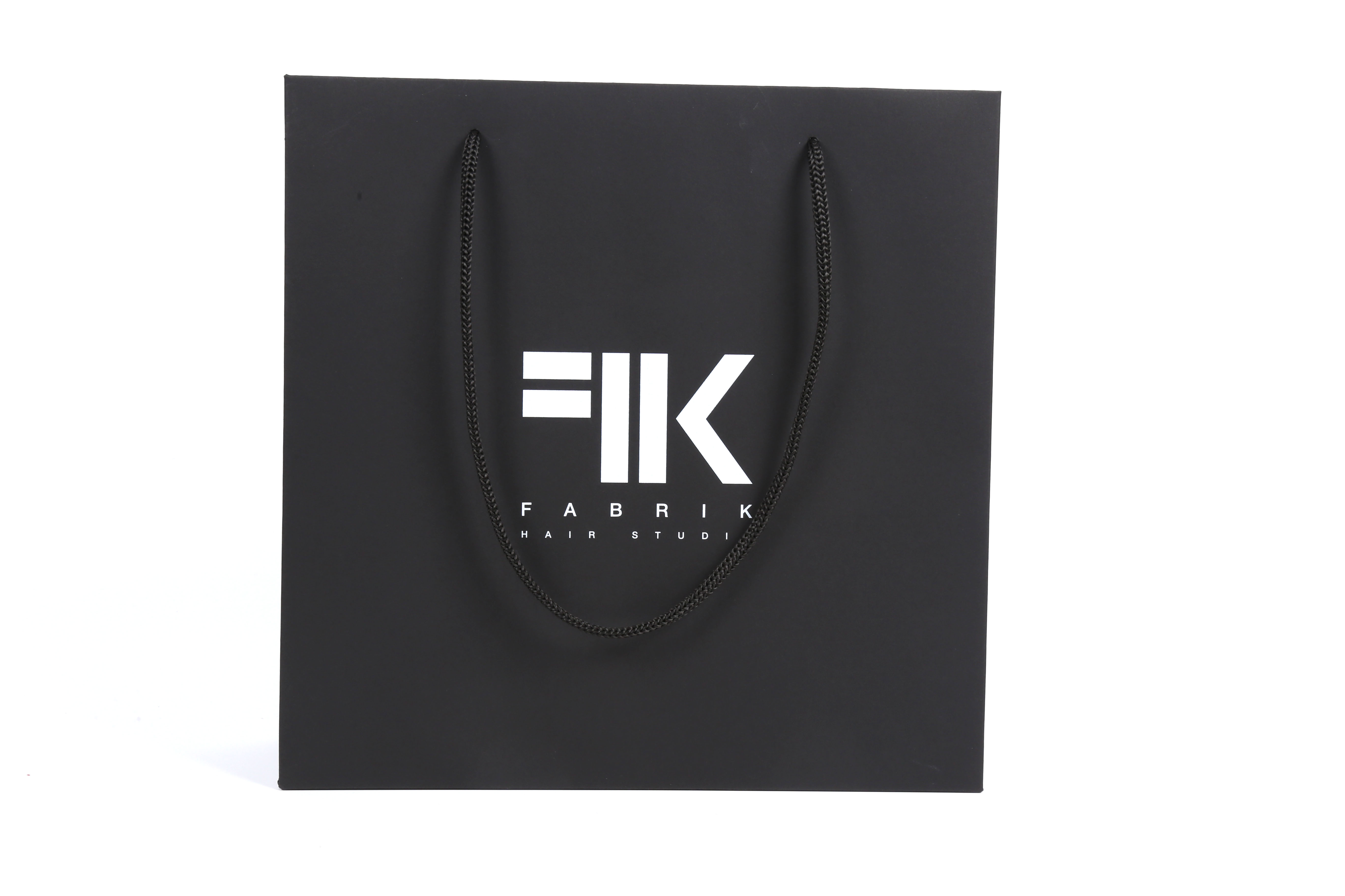 Folding paper bags packaging boxes custom print black color paper bag