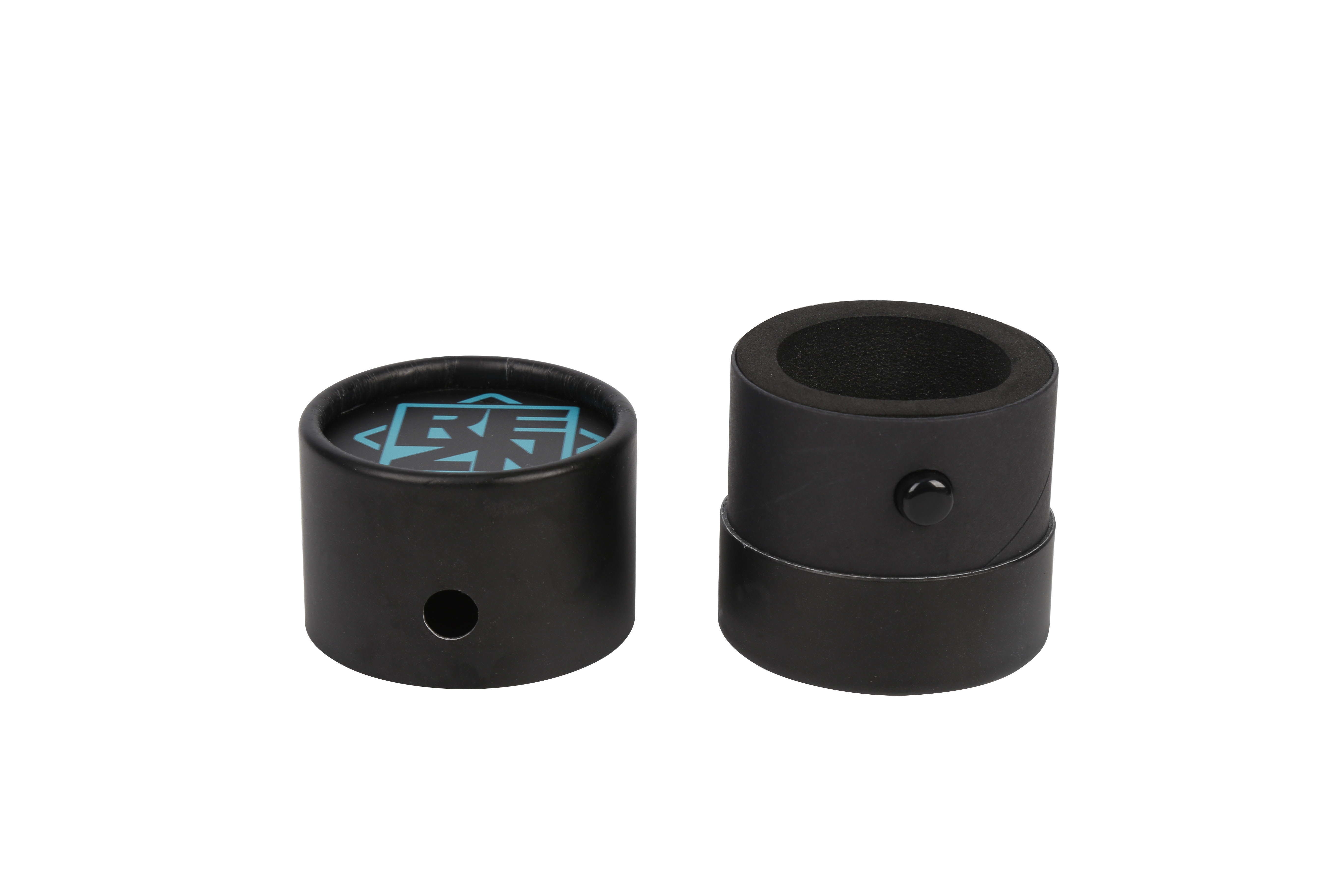 customize black tube box with kid lock  EVA foam insert